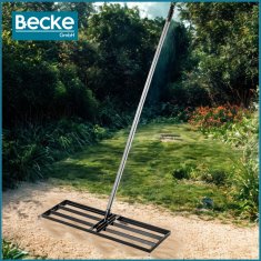 shumee Ročni izravnalnik terena 30x90 cm za trato, krtince, jekleni izravnalnik