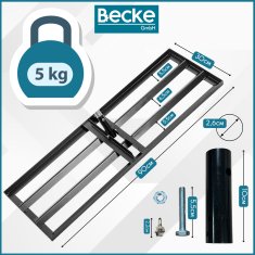 shumee Ročni izravnalnik terena 30x90 cm za trato, krtince, jekleni izravnalnik