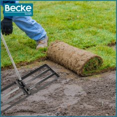 shumee Ročni izravnalnik terena 30x90 cm za trato, krtince, jekleni izravnalnik