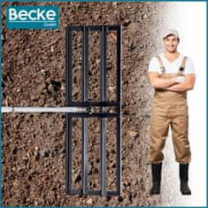 shumee Ročni izravnalnik terena 30x90 cm za trato, krtince, jekleni izravnalnik