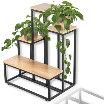 shumee Kovinsko stoječe stojalo za rože, rastline, lončke, industrijska polica 68