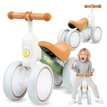 shumee KOLO ZA KOLO S 4 KOLESI, 7" ZELEN POTISNIK Z ZAKLEPOM ZA OBRAČANJE KOT DARILO