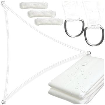 shumee Bela senčna jadra iz UV materiala, vrtna streha 5x5x5