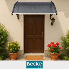 shumee Nadstrešek nad vhodnimi vrati, balkonska streha, okno, polikarbonat, siva, 150x100