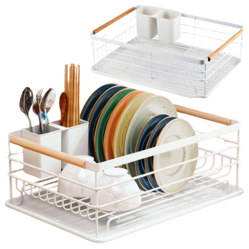 shumee Bel stoječi odcejalnik za posodo za pomivalno korito, posodo, jedilni pribor, kovinski