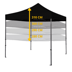 shumee Vrtni šotor, samosestavljiv komercialni paviljon, gazebo, streha 3x3m