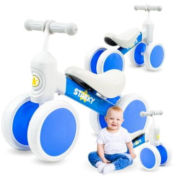 shumee Modro poganjalno kolo s 4 kolesi, 7", stabilno darilo za prvi rojstni dan