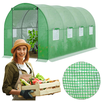 shumee Velik vrtni folijski tunelski rastlinjak 4,5x2 folijski šotor za vrtnarjenje UV