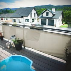 shumee Balkonska prevleka, zastirka za teraso, ograja, mreža za senčenje, siva 1×7 m GoGarden