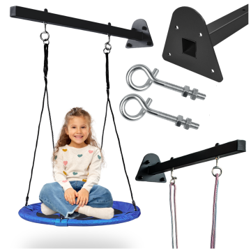 shumee Podaljševalni okvir za gugalnico, kavlji za ročaj gugalnice, kovinska palica, črna