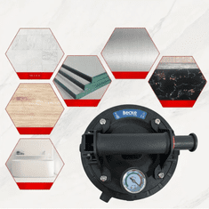 shumee Vakuumsko držalo za prisesek s črpalko in manometrom za steklo, ploščice in kamenino