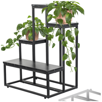 shumee Kovinsko stojalo za rože, 6-nadstropno, kovinski lonci za rože v podstrešju, stojalo za rože