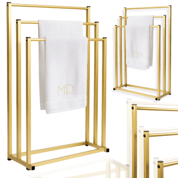 shumee Kopalniško stojalo, tri kraka, zlato, kovinsko, moderno obešalnik, držalo