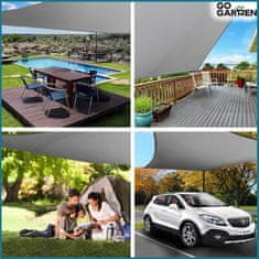 shumee Senčno jadro, material za zaščito pred UV-soncem, grafit, vrtna streha, 3x2m