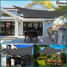 shumee Senčno jadro, material za zaščito pred UV-soncem, grafit, vrtna streha, 3x2m