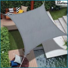 shumee Senčno jadro, material za zaščito pred UV-soncem, grafit, vrtna streha, 3x2m