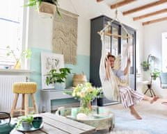 shumee Viseči stol, brazilska viseča mreža, resice, bež gugalnik, boemski vrtni stol