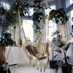 shumee Viseči stol, brazilska viseča mreža, resice, bež gugalnik, boemski vrtni stol