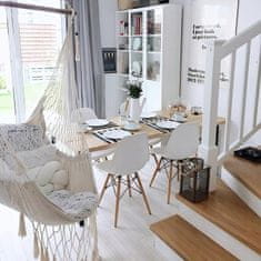 shumee Viseči stol, brazilska viseča mreža, resice, bež gugalnik, boemski vrtni stol