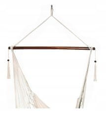 shumee Viseči stol, brazilska viseča mreža, resice, bež gugalnik, boemski vrtni stol