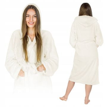 shumee Ženska jutranja halja - bela - S