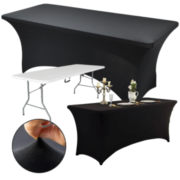shumee PREVLEKA ZA CATERING BANKETN MIZA ČRNI PRT ELASTIČNA PREVLEKA