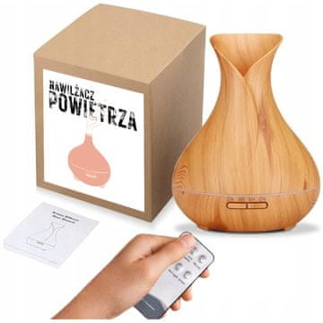 shumee Vlažilec zraka, difuzor arome, LED svetilka, aromaterapija, 300 ml + daljinski upravljalnik