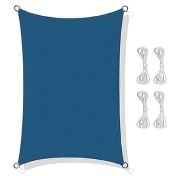 shumee UV senčnik, jadro, vodoodporno, modro, pravokotno, 2x4m