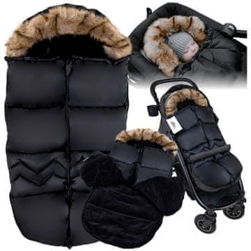 shumee Otroška spalna vreča za voziček, krznena, zimska, topla, sani, gondola 5 v 1