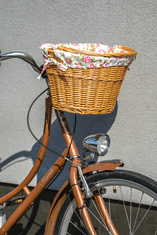 shumee Košara za kolo iz naravnega protja z vložkom za krmilo, cvetličnimi nastavki na klik, vtična