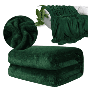 shumee Gladka odeja, toplo zelena, 200x220 cm, darilo za rojstni dan