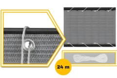 shumee Balkonska prevleka UV 95% zaščitna podloga za ograjo balkona in terase z okovjem 80 x 300