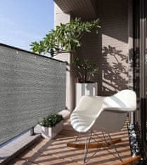 shumee Balkonska prevleka UV 95% zaščitna podloga za ograjo balkona in terase z okovjem 80 x 300