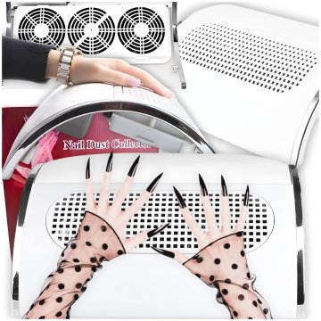 shumee Zbiralnik prahu za nohte, manikuro, rezkalne stroje, 3 ventilatorji, 2 vrečki