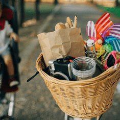 shumee Nosilec za pletene košare, košara za kolo za krmilo, prostoren in močan