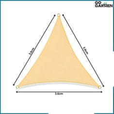 shumee Senčnik jadro UV bež vrtni trikotnik 3,6x3,6x3,6 m