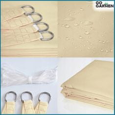 shumee Senčnik jadro UV bež vrtni trikotnik 3,6x3,6x3,6 m