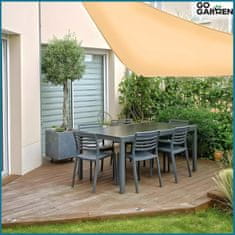 shumee Senčnik jadro UV bež vrtni trikotnik 3,6x3,6x3,6 m