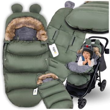 shumee SPALNA VREČA ZA OTROKE ZA VOZIČEK, KRZNENA, ZIMSKE, TOPLE, SANIČNE, GONDOLA 5v1