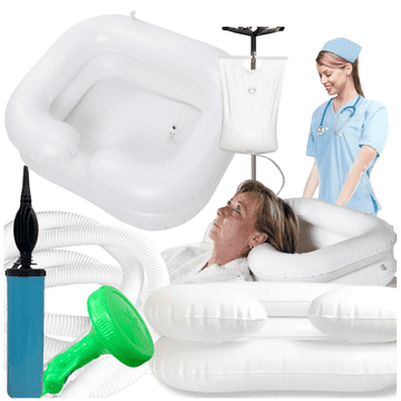 shumee Napihljiva umivalnica za umivanje glave med ležanjem, bazen, tuš, trpežna posoda, XL