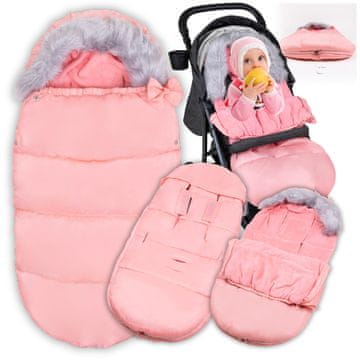 shumee Roza spalna vreča za voziček, avtosedež, gondolo, sani, zimo, topla spalna vreča