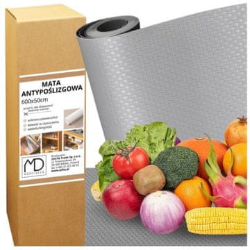 shumee Protizdrsna podloga, odporna proti madežem, 600x50, obrezljiva, siva