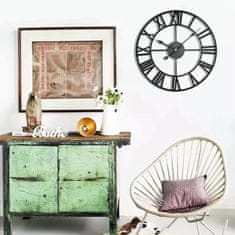 shumee Velika elektronska stenska ura v loftu, moderna, tiha mehanizem, črna