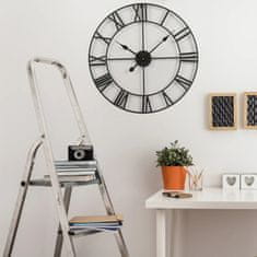 shumee Velika elektronska stenska ura v loftu, moderna, tiha mehanizem, črna