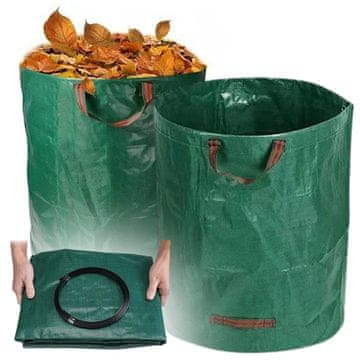 shumee 2x vreča za vrtno košaro, vreča za listje, posoda za kompost za travo in vrtno košaro 270 l GoGarden