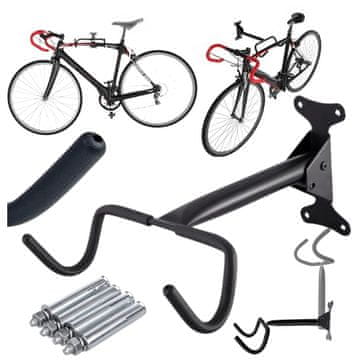 shumee Stenski nosilec za kolo, zložljiv kovinski nosilec, ABS prevleka, do 30 kg