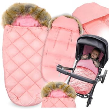 shumee Prešita krznena spalna vreča za voziček, avtosedež, voziček, zimo, sani