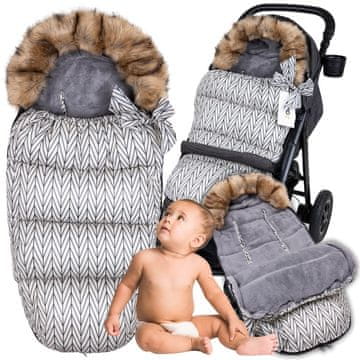 shumee Zimska spalna vreča, topla, mesnata, za sani, za avtosedež, mehka spalna vreča