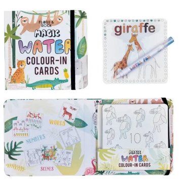 shumee Pobarvanka džungla voda z markerjem, 10 kartic