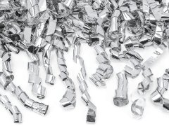 shumee PartyDeco cev s konfeti srebrne barve 40 cm